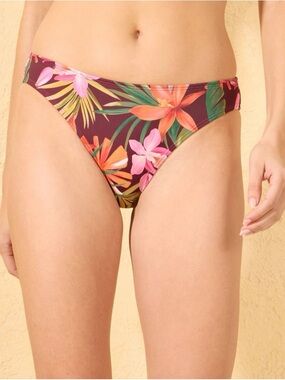 NWT- Shade & Shore Tropical Floral Bikini Bottom in Purple and Pink
